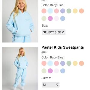 Comfrt Pastel Kids Baby Blue Matching Set